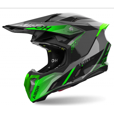 Κράνος μηχανής AIROH TWIST 3 SHARD GREEN GLOSS